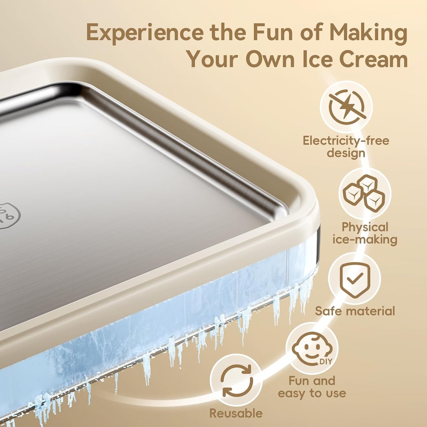 🍦Rolled Ice Cream Maker Kit