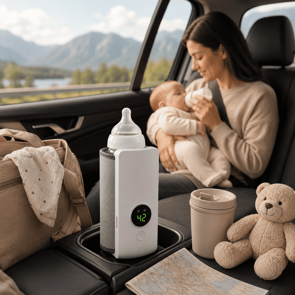 Portable Constant Temperature Hot Milk Warmer Bottle