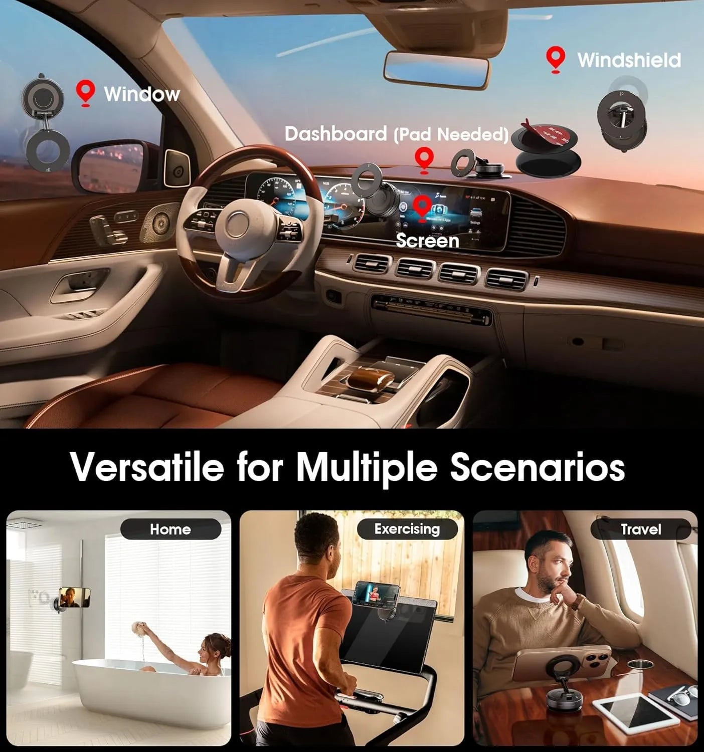 Vacuum Magnetic Phone Holder 360°