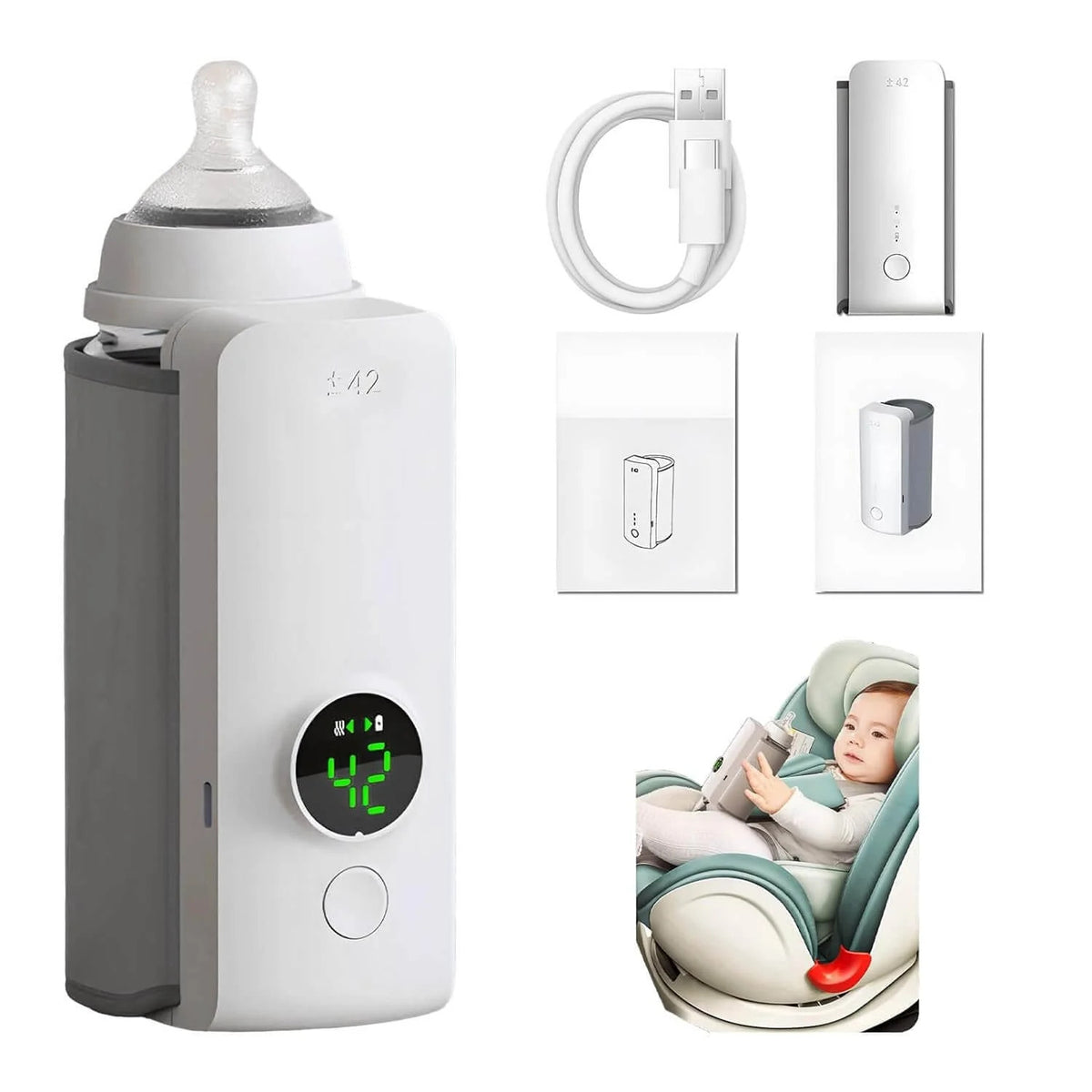 Portable Constant Temperature Hot Milk Warmer Bottle
