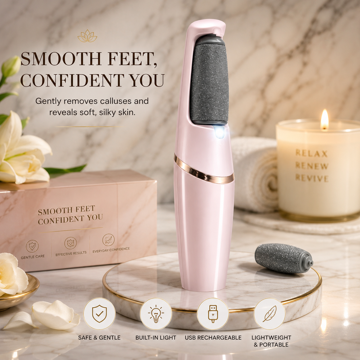 Rechargeable Electric Foot File Callus Remover